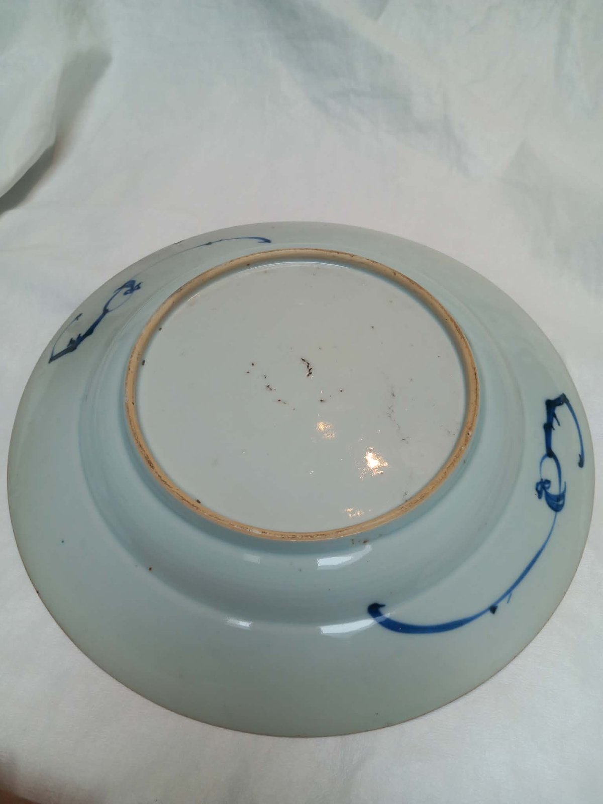 Chinese Export Blue and White Porcelain Plate - view 3