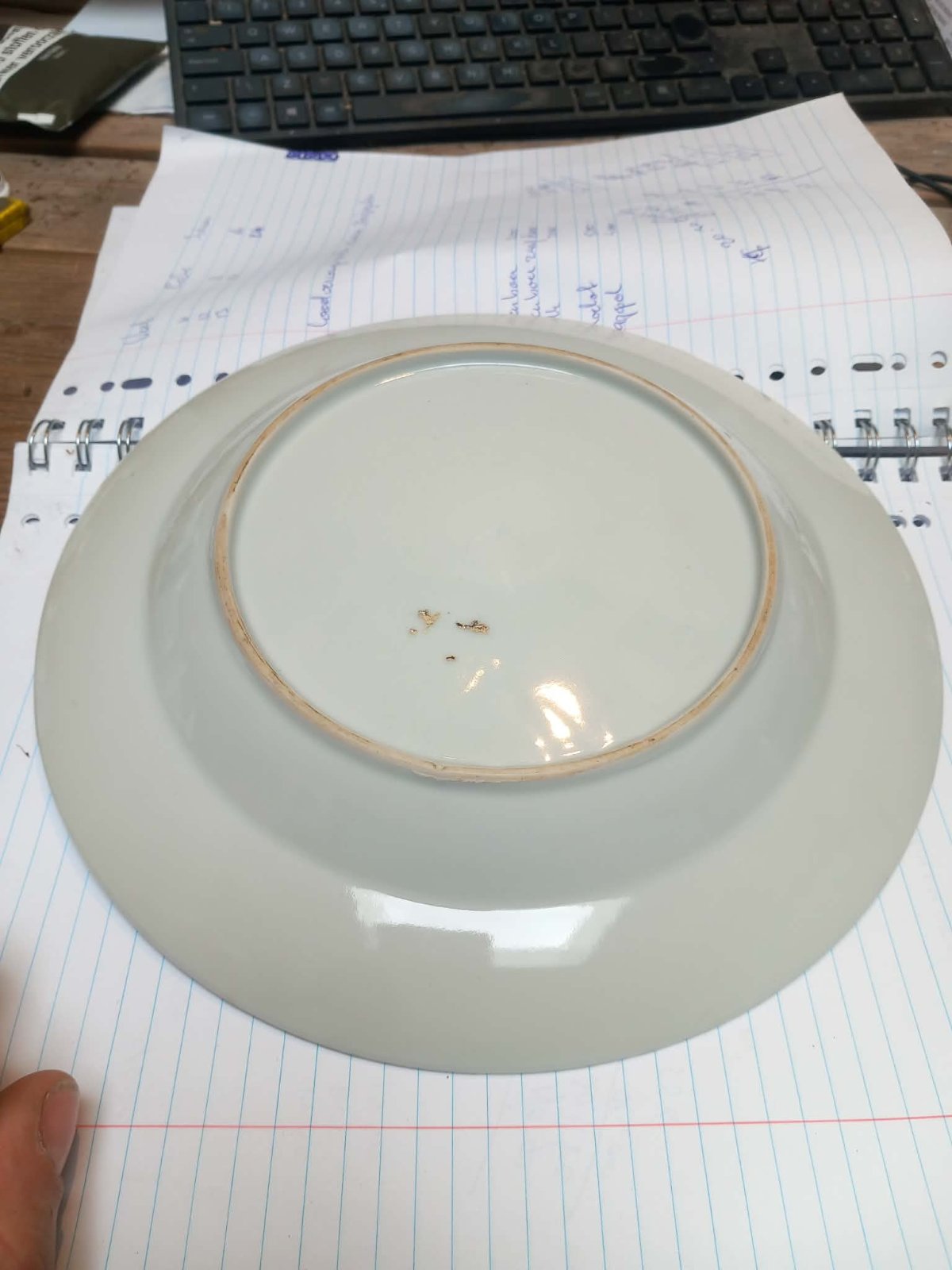 Chinese Famille Rose (Fencai) 'Rooster and Peony' Plate - view 3