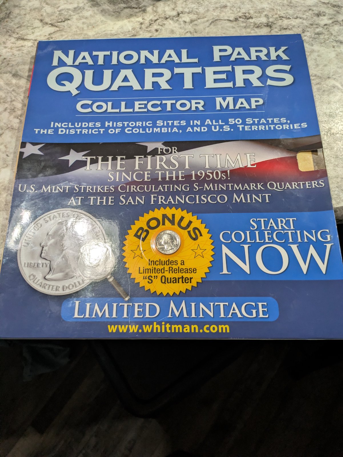 Whitman National Park Quarters Collector Map with 2012-S El Yunque Quarter - collectibles collectible