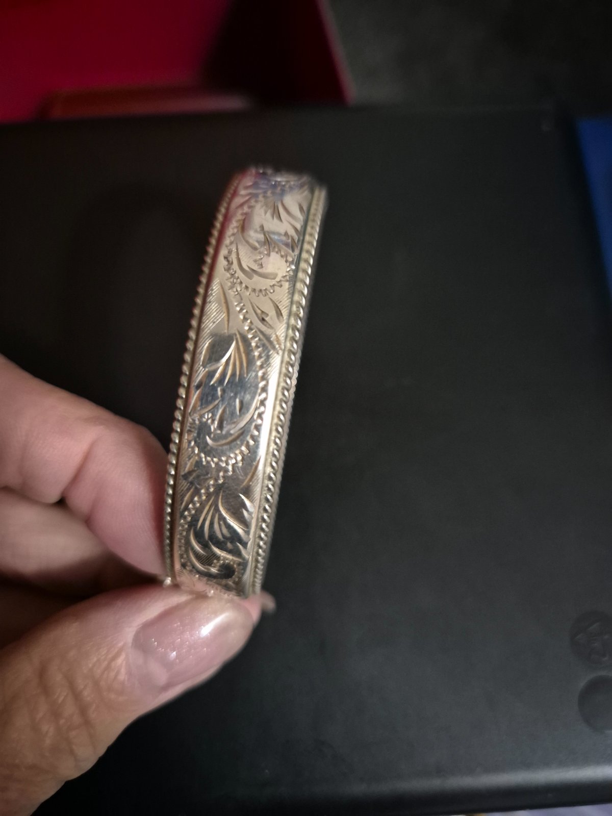 Engraved Bangle Bracelet - jewelry collectible