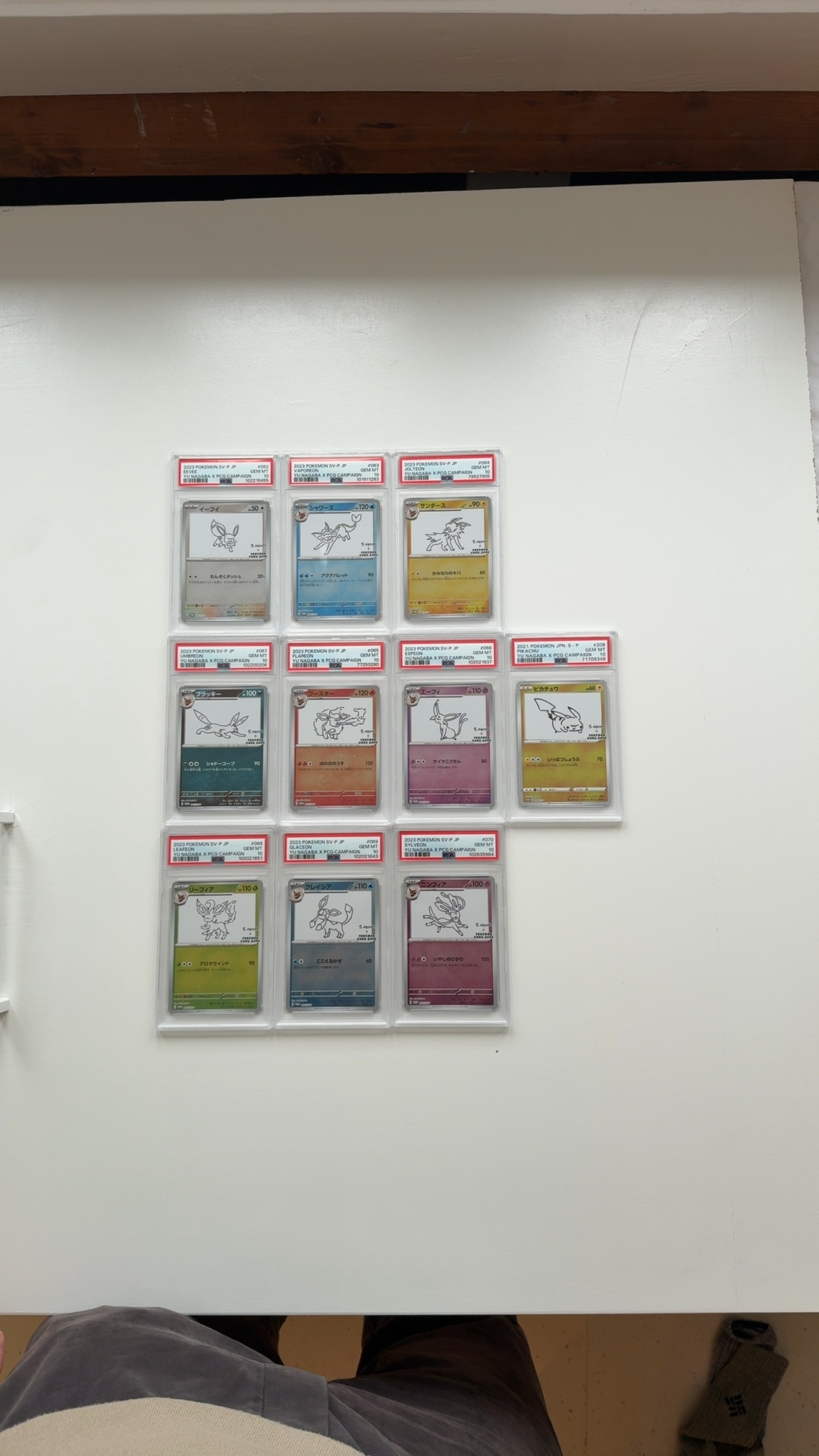 PSA-Graded Japanese Pokémon Nagoya x POG Campaign (Eevee and Eeveelutions) Set - view 1