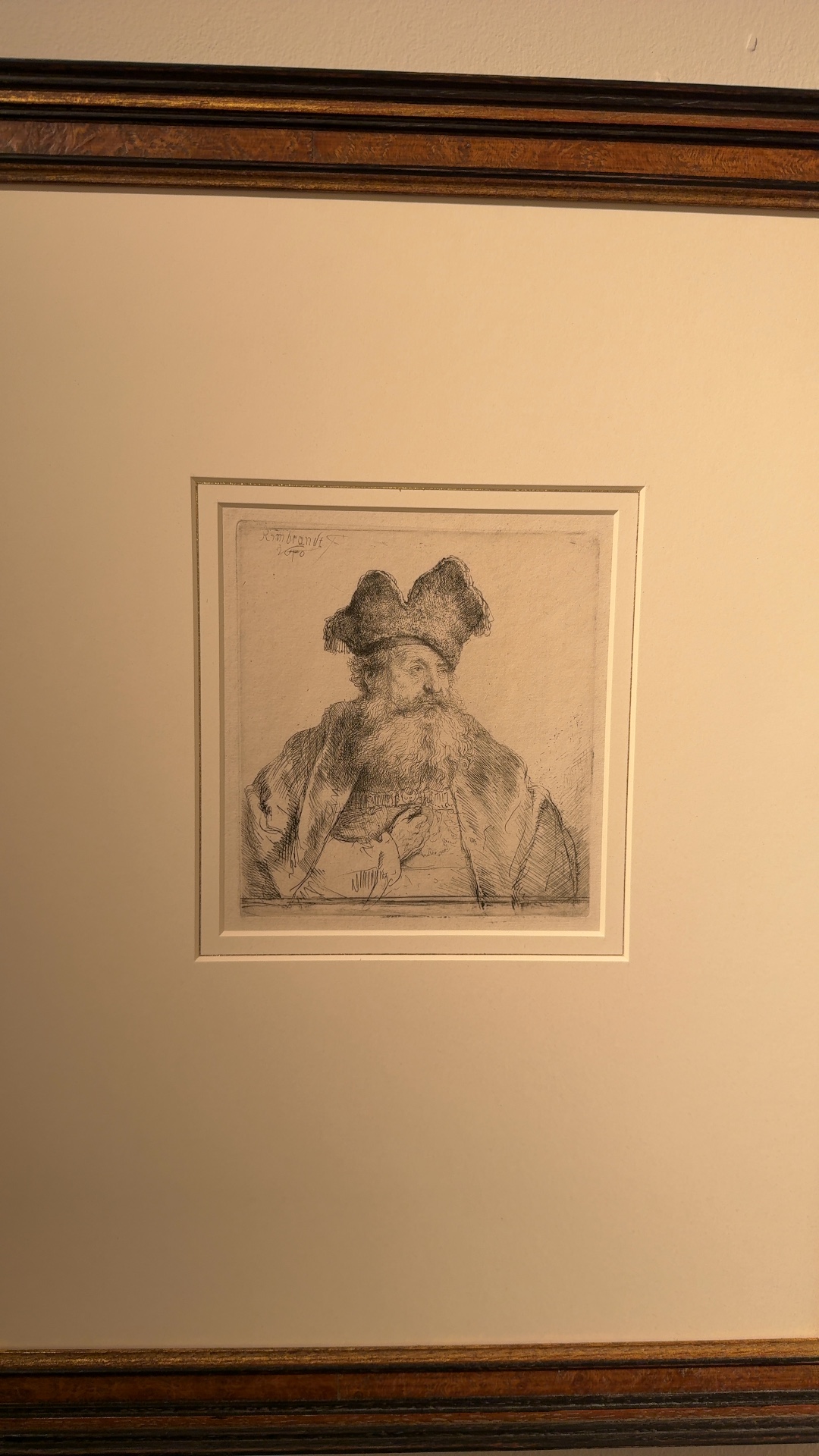 Rembrandt Etching: Old Man with a Divided Fur Cap (Bartsch 265)