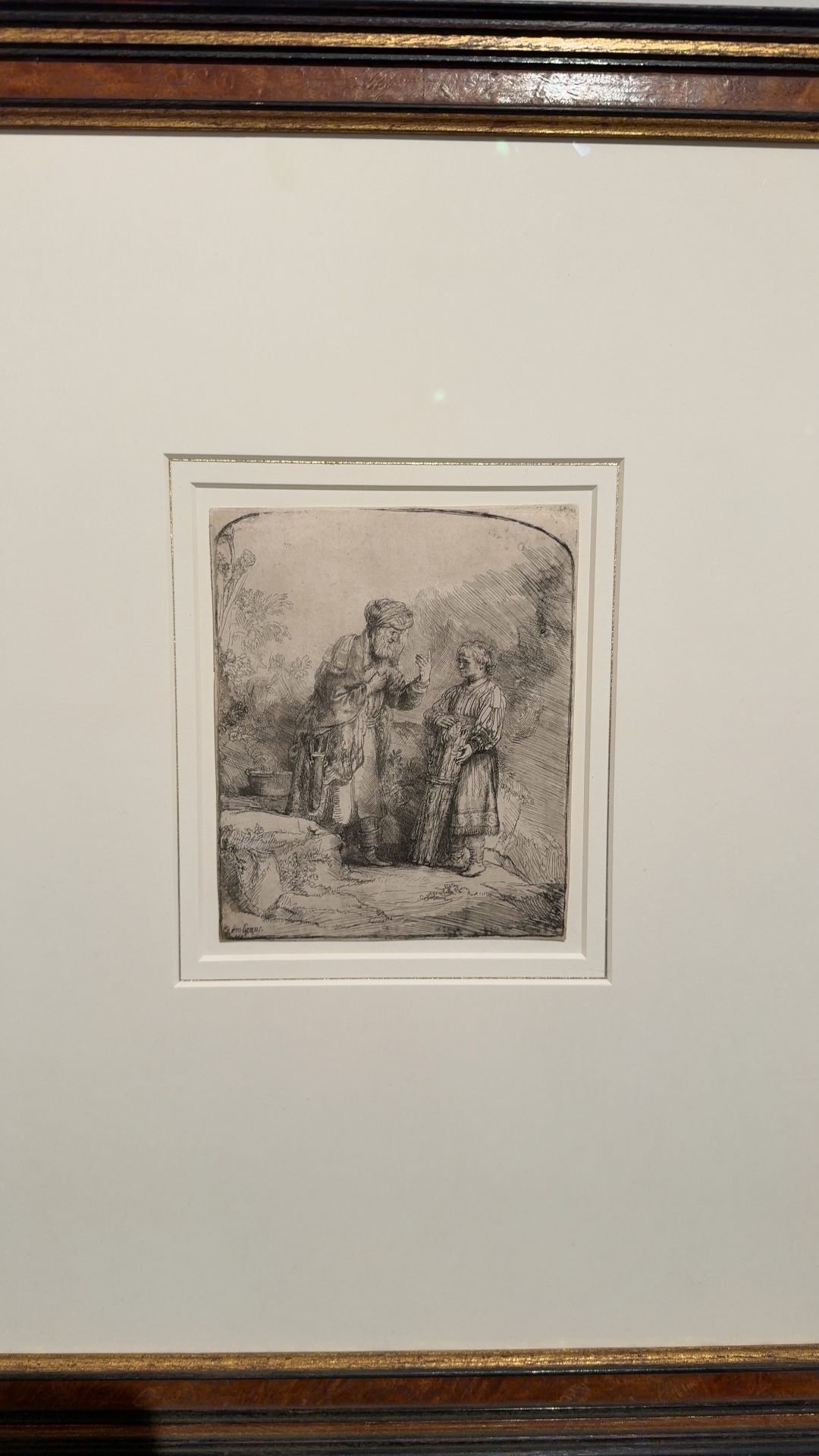 Rembrandt Harmensz. van Rijn - "Abraham and Isaac" (Etching, First State)