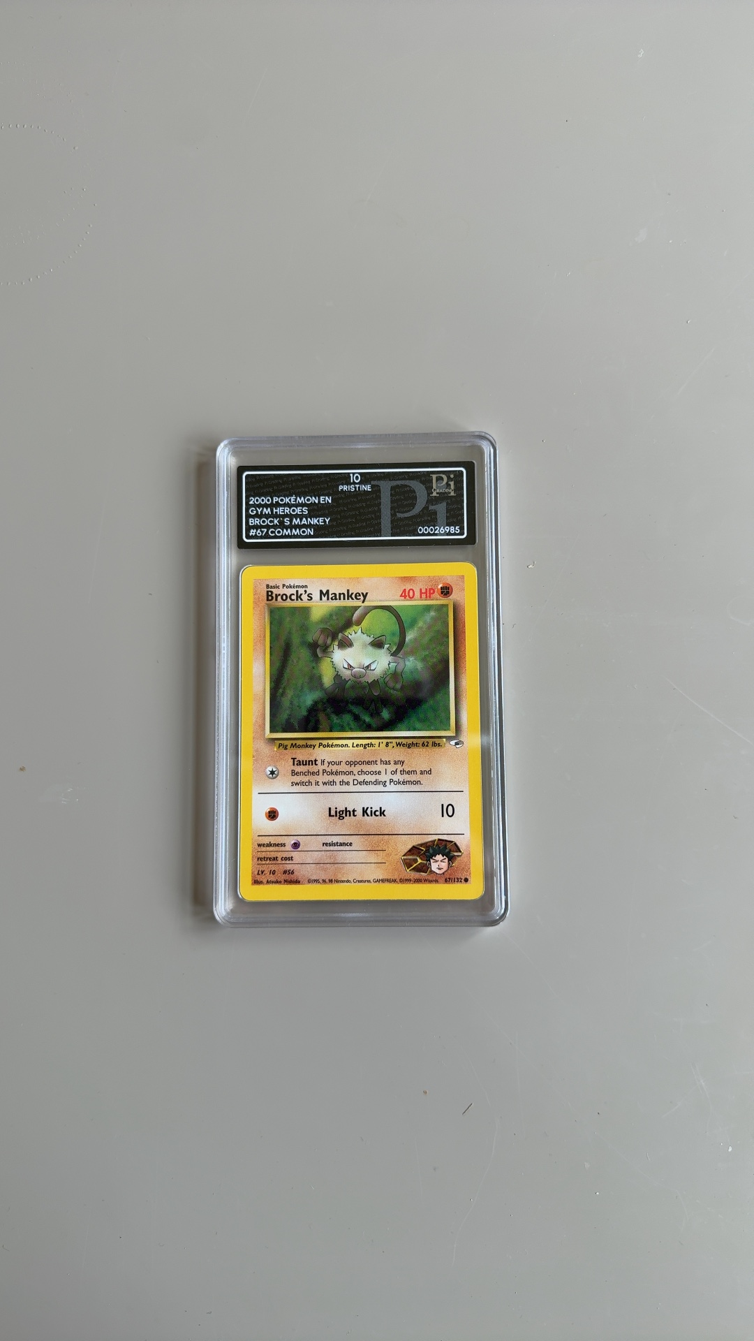 Brock's Mankey - Gym Heroes (Unlimited) [67/132] - trading-cards collectible