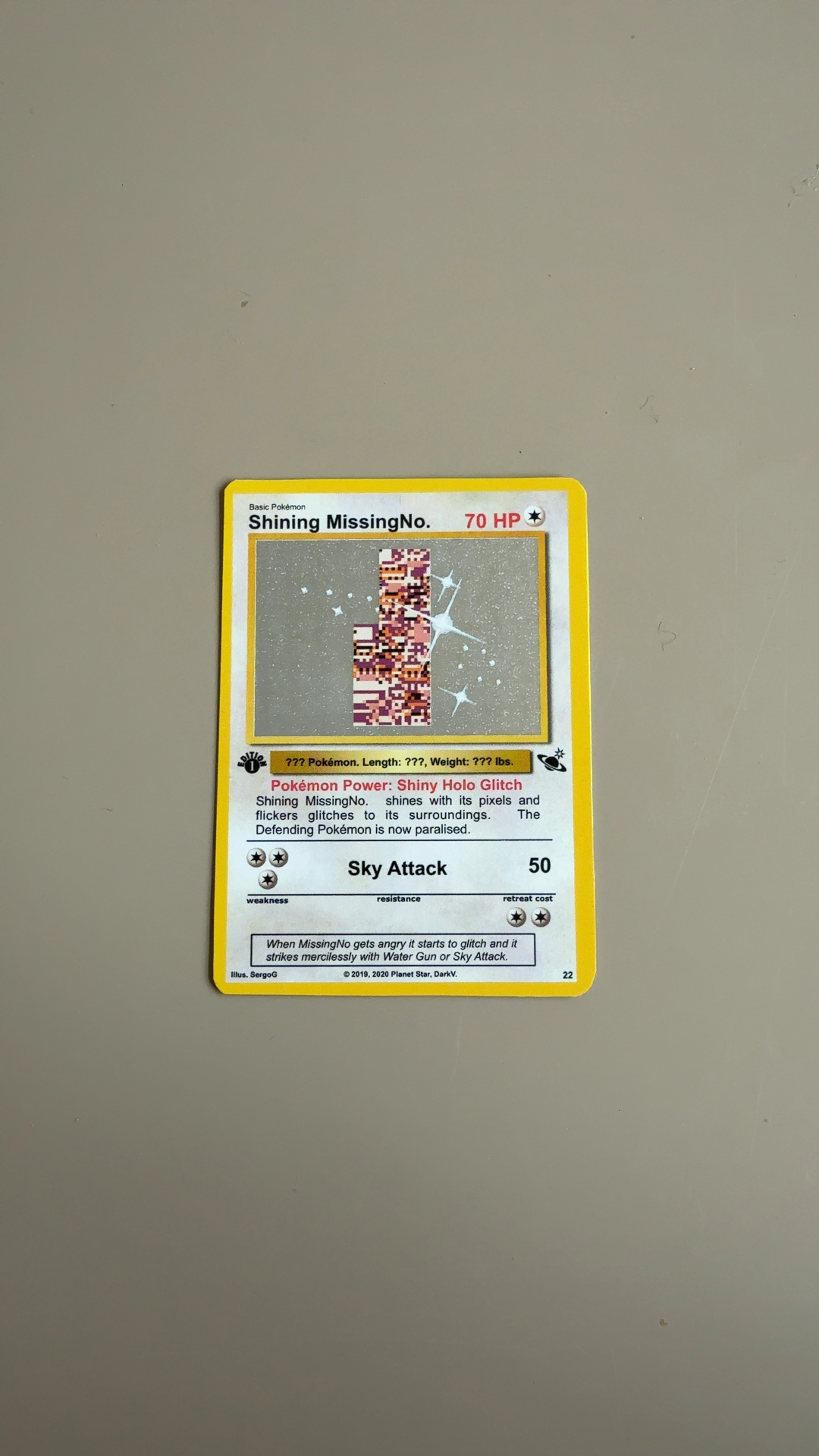 Shining MissingNo. - (Special Illustration/Shiny) [Custom/Planet Star] - trading-cards collectible