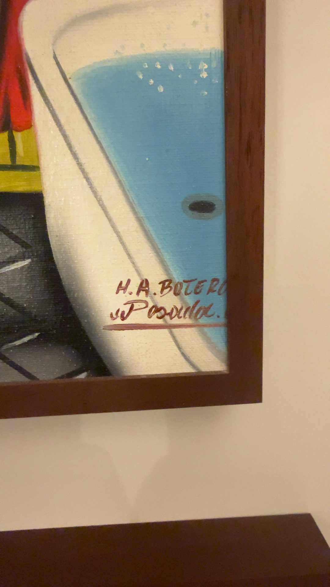 Nude Woman in Bathroom, attributed to H.A. Botero - view 2