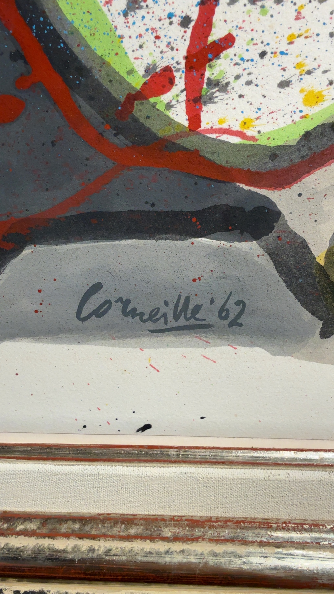 Guillaume Corneille (Dutch, 1922-2010) - Abstract Composition, Mixed Media on Paper, 1962 - view 2