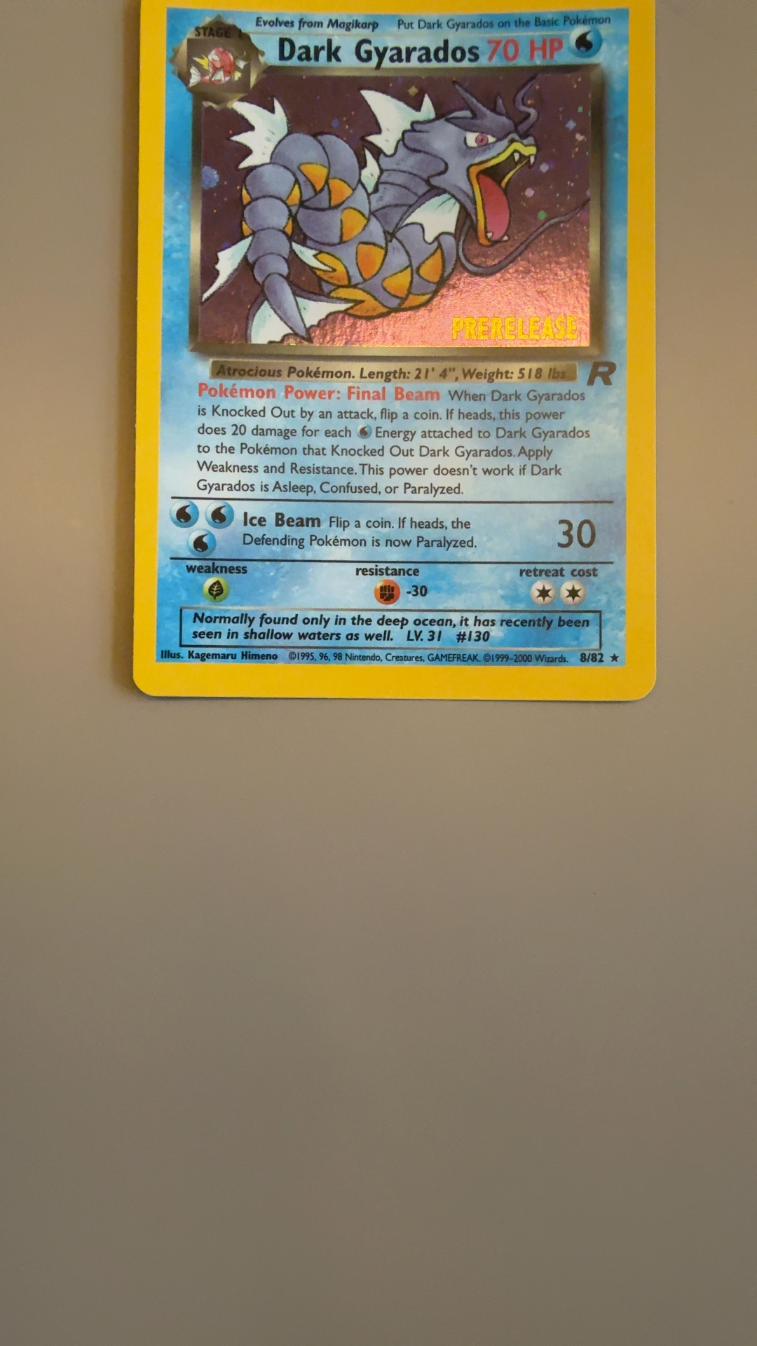 Dark Gyarados - Team Rocket (Prerelease Holo) - view 2