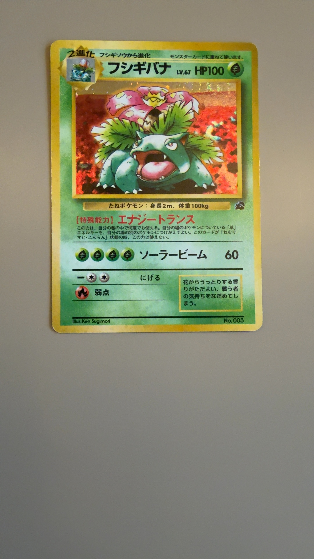 Venusaur (Japanese Base Set, Holo Rare) - view 2