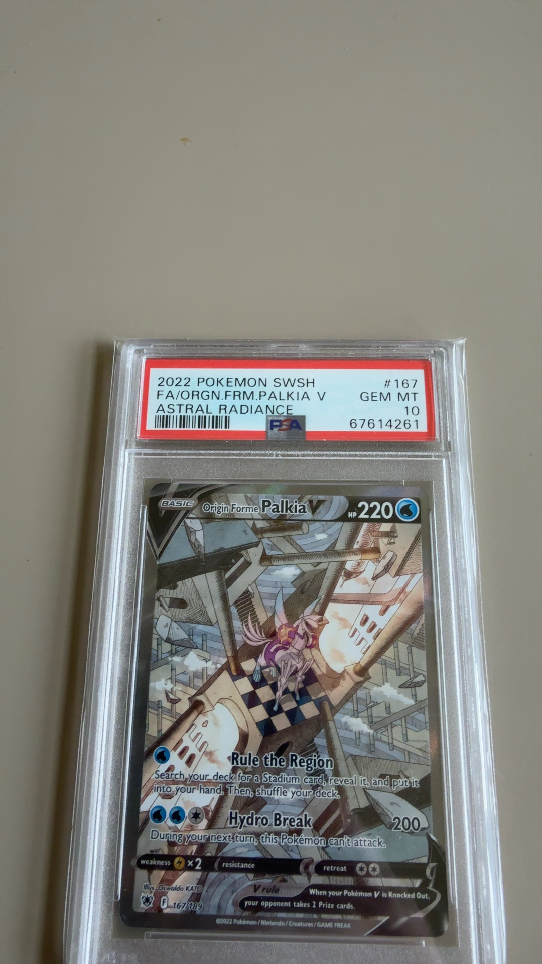 Origin Forme Palkia V (Alternate Full Art) [Astral Radiance 167/189] - view 2