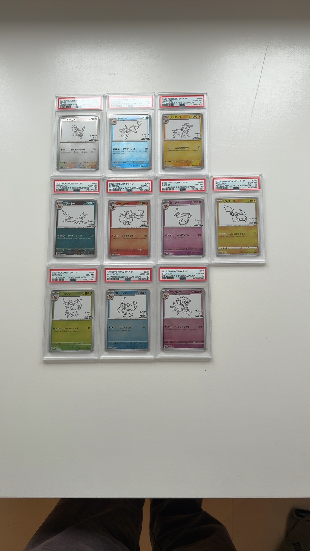PSA-Graded Japanese Pokémon Nagoya x POG Campaign (Eevee and Eeveelutions) Set - view 3