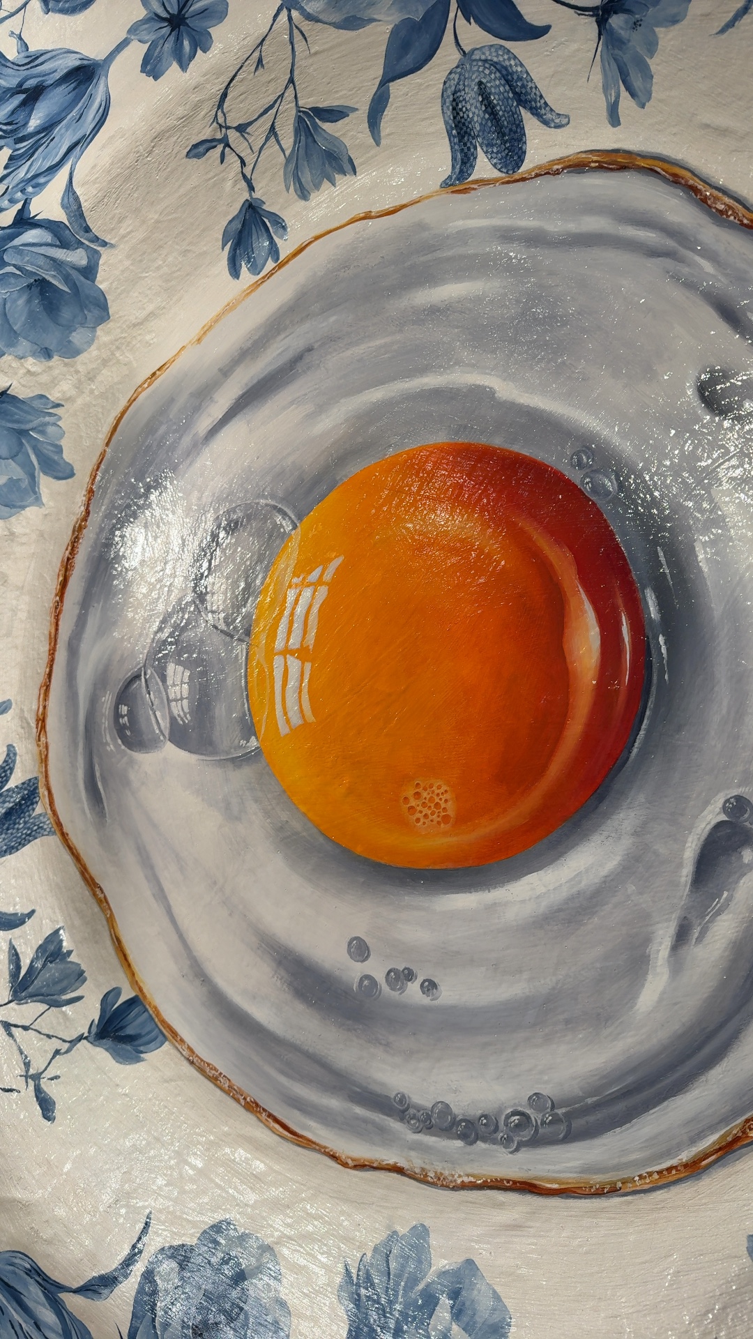 Katinka Krijgsman Frying Pan with Egg Painting - view 3