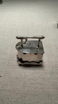 Miniature Silver Iron with Trivet - view 1