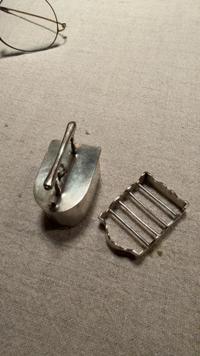 Miniature Silver Iron with Trivet - view 3