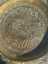 Chinese Brass 'Dragon' Dish with Apocryphal Mark - view 2