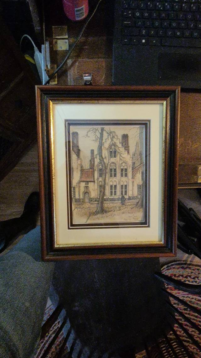 Anton Pieck "Begijnhof, Brugge" 3D Paper Decoupage - prints collectible