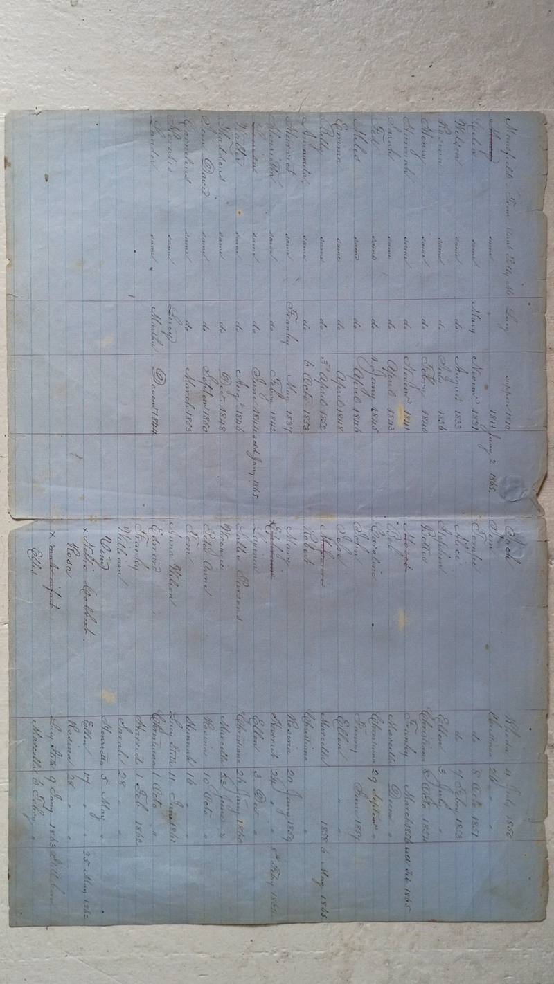 Mid-19th Century Slave Ledger (Register of Negroes) - relics collectible