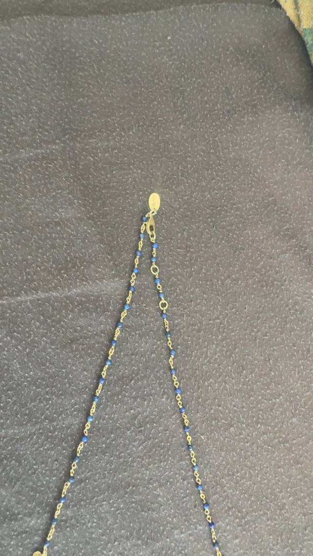 ORUS Lapis Lazuli Rosary-Style Chain Necklace - jewelry collectible