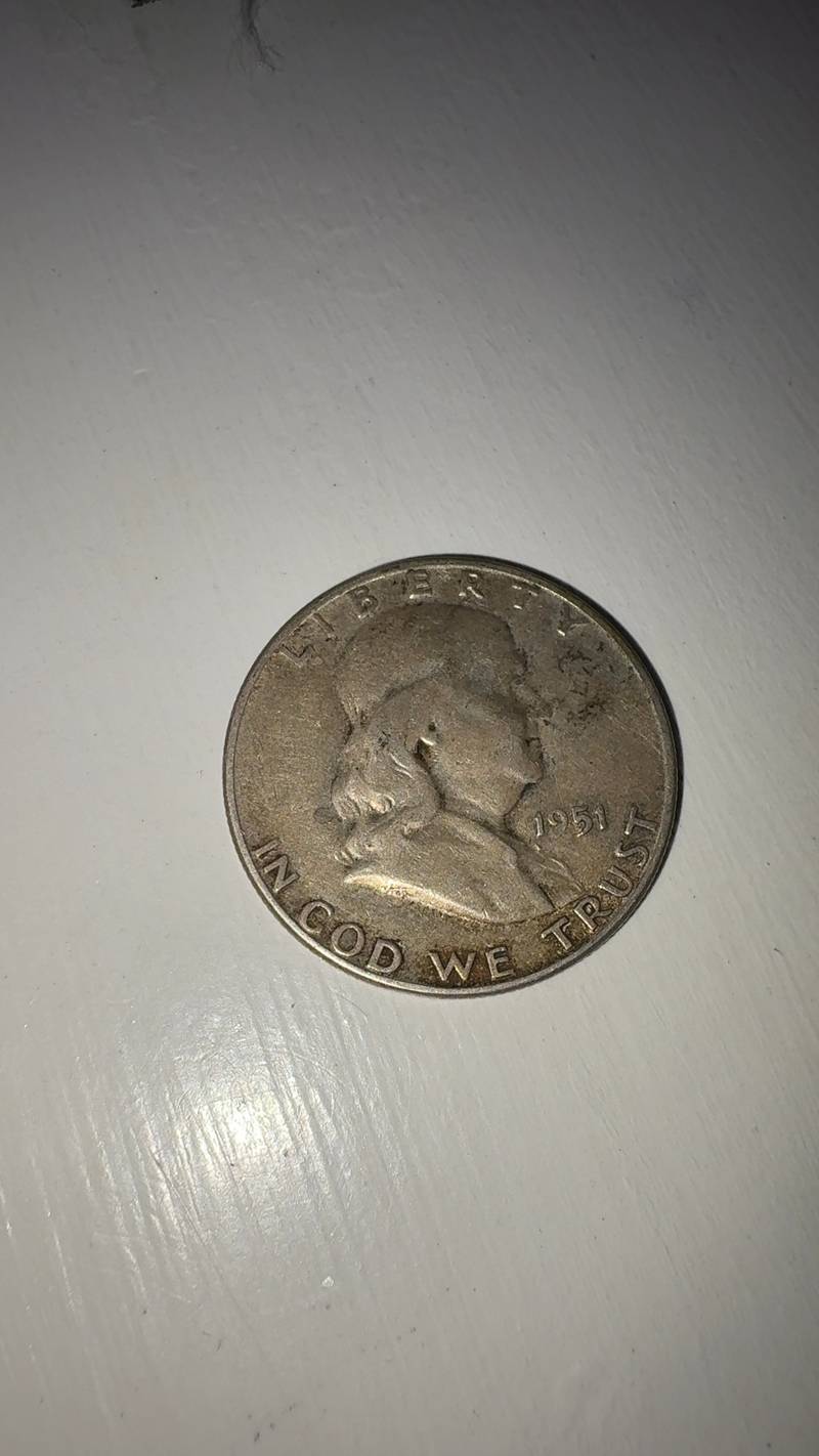 1951 Benjamin Franklin Half Dollar - coins collectible