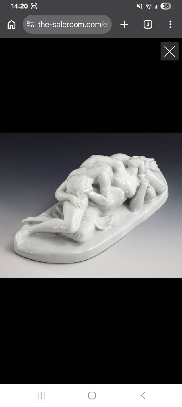 Karl Ens Volkstedt Porcelain Figural Group of Lovers - ceramics collectible