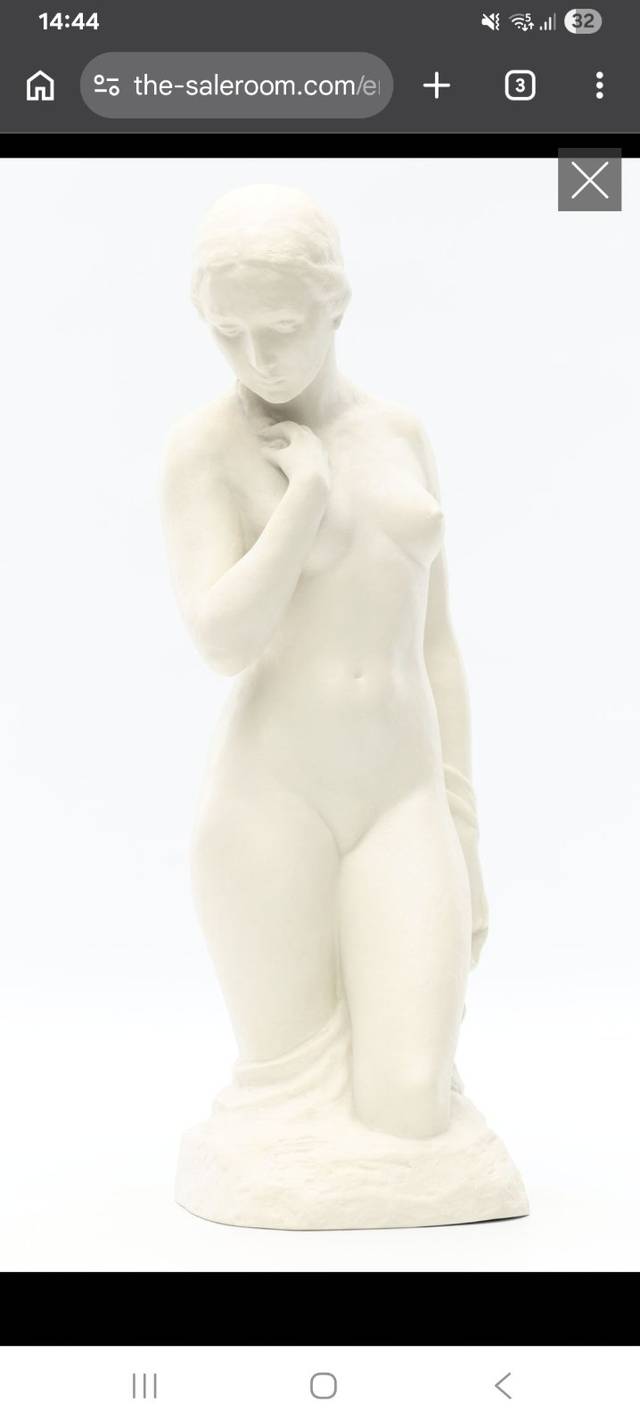 Parian Ware Figurine of 'The Greek Slave' after Hiram Powers - ceramics collectible