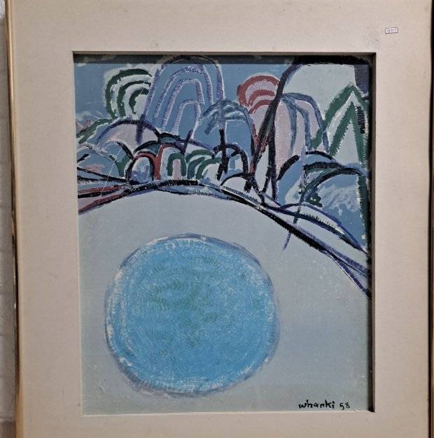 Composition in Blue, Attributed to Kim Whanki - paintings collectible