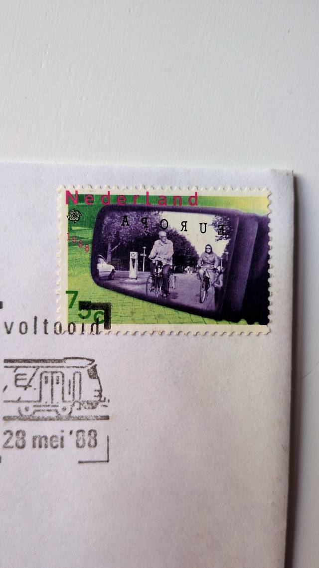 Netherlands 1988 Europa CEPT 'Transportation' 75c Stamp (Scott #726) on Lelystad Rail Commemorative Cover - stamps collectible