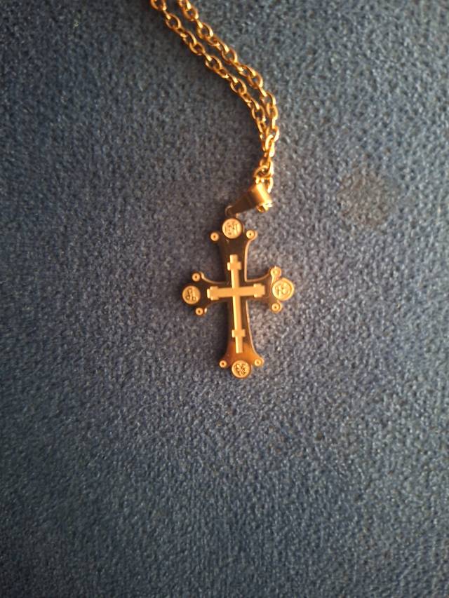 2026 Georgian Orthodox Commemorative Cross Pendant (1700th Anniversary) - jewelry collectible