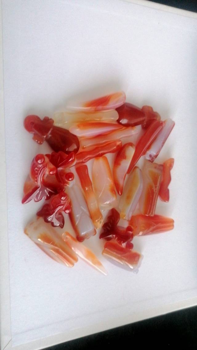 Mixed Lot of Carved Carnelian and Agate Cabochons/Pendant Blanks - gemstones collectible