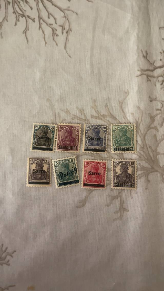 Collection of German Occupation, Hong Kong, and Ajman Stamps (1920–1972) - stamps collectible