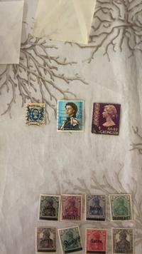 Collection of German Occupation, Hong Kong, and Ajman Stamps (1920–1972) - view 2