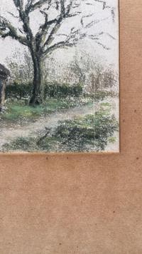 Pastel Drawing of a Dutch Thatched Farmhouse, Manner of the Hague School - view 2