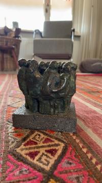 Mid-Century Modern Bronzed Figural Group Sculpture - view 3