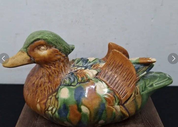 Sancai-style Ceramic Mandarin Duck Water Dropper - ceramics collectible