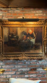 Dutch Interior Scene with Woman Sewing - view 1