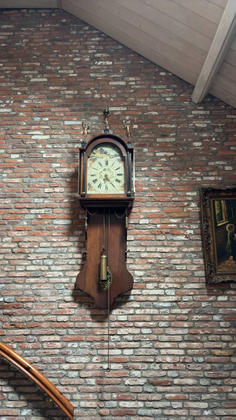 Dutch or German Wall Clock (Laterndluhr Style) with Painted Dial - decorative collectible