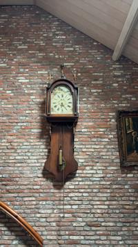 Dutch or German Wall Clock (Laterndluhr Style) with Painted Dial - view 1
