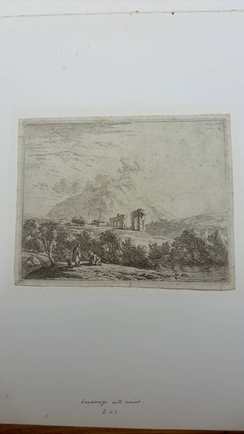 Karel Dujardin, 'Landscape with Ruins' (Etching) - prints collectible