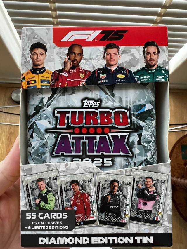 2025 Topps Turbo Attax F1 Diamond Edition Tin - trading-cards collectible
