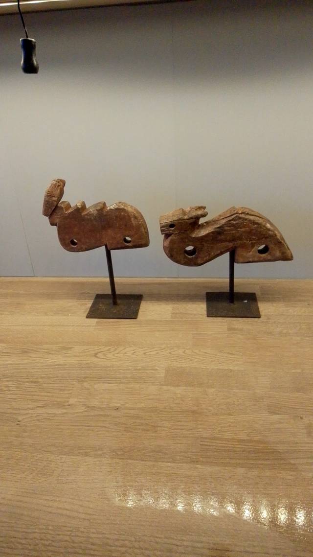 Pair of Southeast Asian Carved Wood Architectural Elements - asian collectible