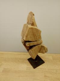 Southeast Asian Carved Wooden Figure/Fragment on Stand - view 3