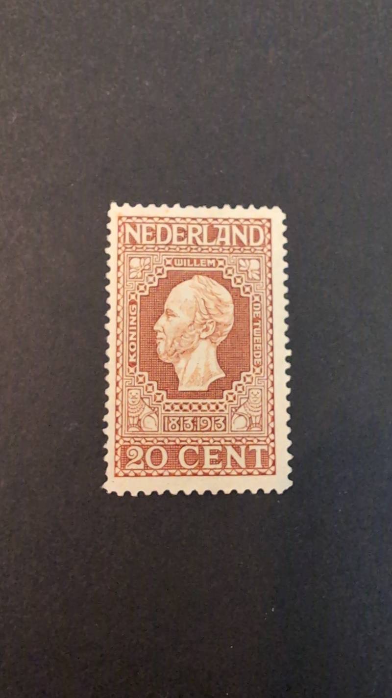 Netherlands King William II Centenary Issue (Scott #101) 1913 - 20 Cent - stamps collectible