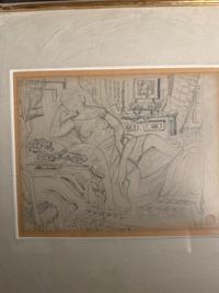 Graphite Sketch of a Reclining Nude, attributed to Nikos Hadjikyriakos-Ghikas - view 1