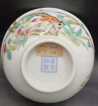 Fencai Enameled Porcelain 'Prunus and Lingzhi' Bowl - view 2