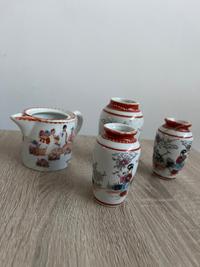 Miniature Japanese Kutani Porcelain Tea Set Components, Showa Era (mid-20th century) - view 1