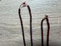 Bohemian Faceted Garnet Bead Necklace or Strand - view 1