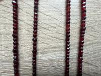 Bohemian Faceted Garnet Bead Necklace or Strand - view 2