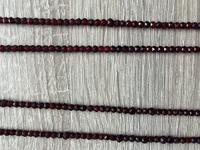 Bohemian Faceted Garnet Bead Necklace or Strand - view 3
