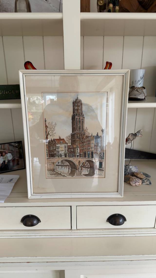 Cathedral Tower (Domtoren), Utrecht Watercolour - paintings collectible