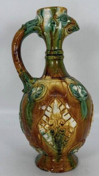 Sancai-style Ewer with Molded Decoration - ceramics collectible